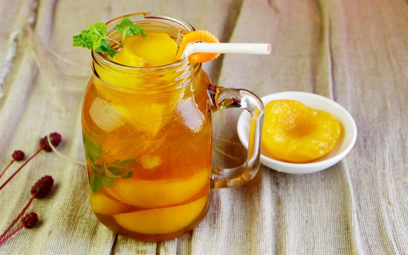 Thành phẩm trà đào cam sả có vị thanh mát, dễ uống
