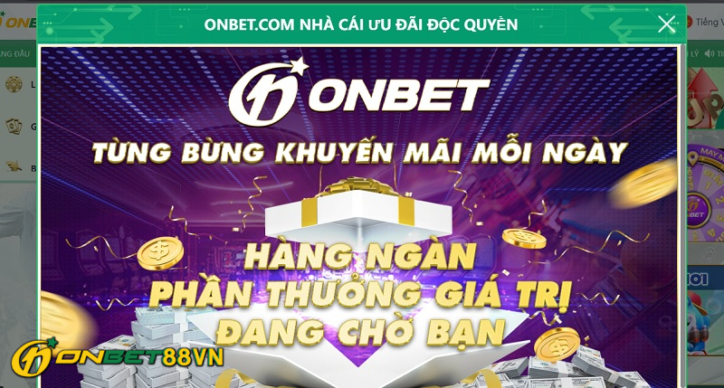 Khuyến mãi cho thành viên lâu năm của Onbet